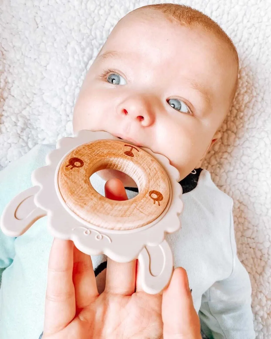 The Animal Wood   Silicone Teething Rings - Various Styles