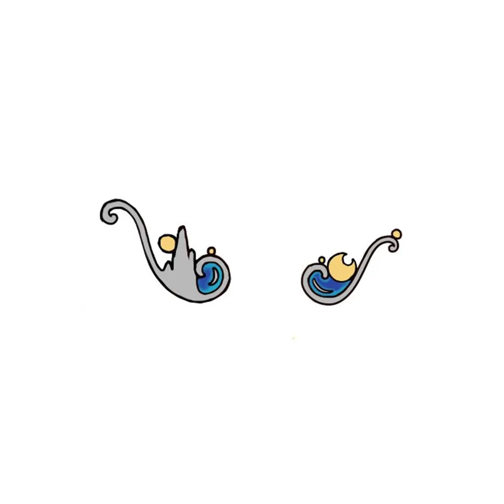 The Starry Night Inspired Silver Earrings