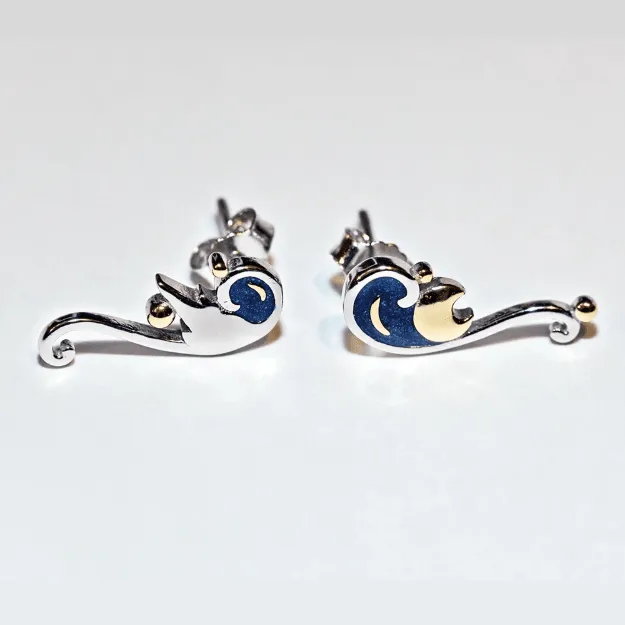 The Starry Night Inspired Silver Earrings