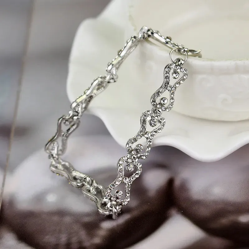 The Vampire Diaries Klaus Caroline Forbes Bracelet Rhinestone Crystal Bow Shine Gift For Gril Fashion Jewelry Free Shipping