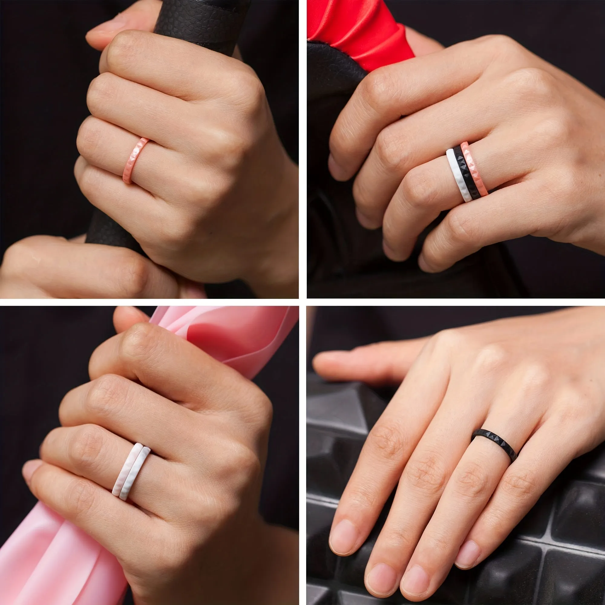 Thin Stackable Silicone Rings Outdoor Sports Ring Men Women