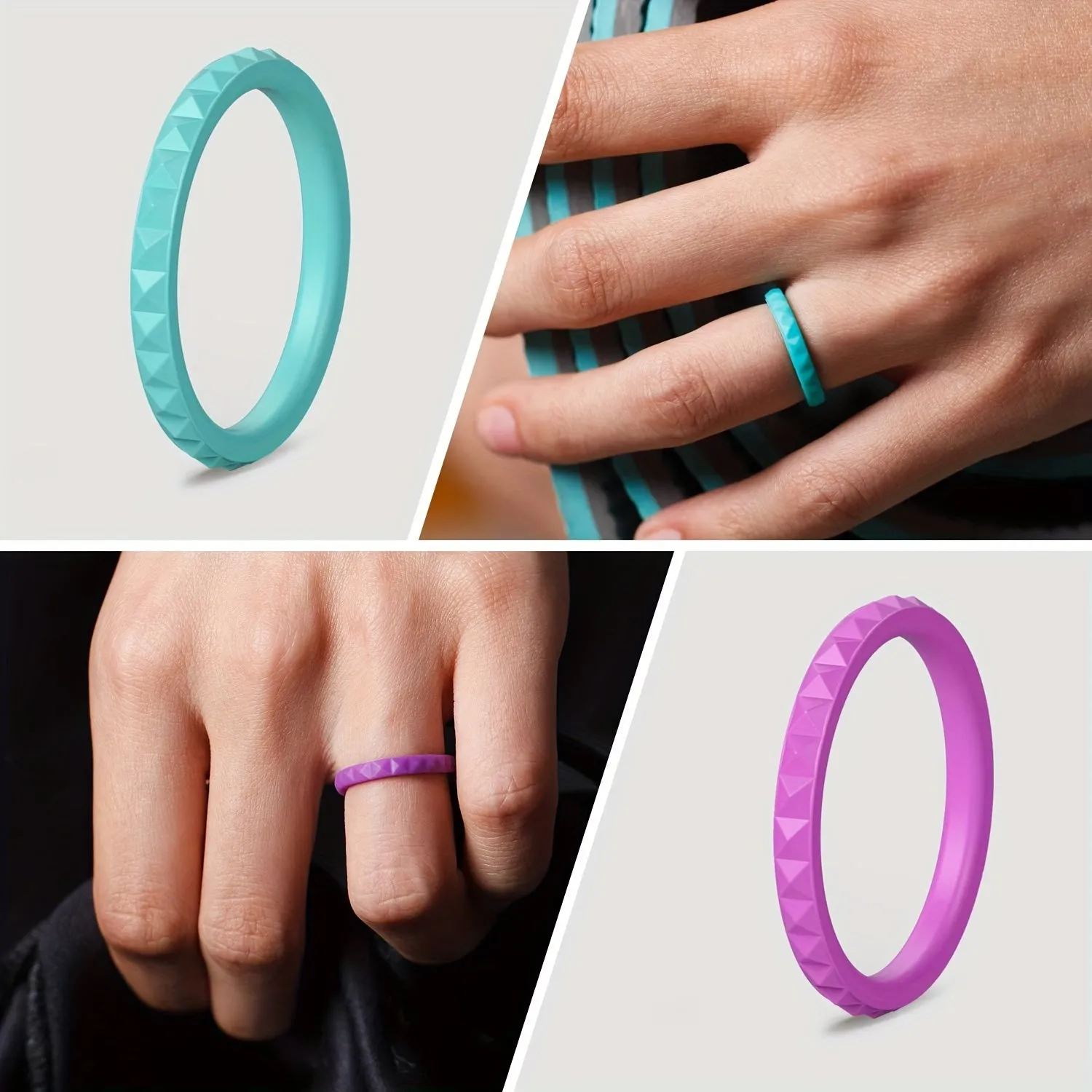 Thin Stackable Silicone Rings Outdoor Sports Ring Men Women