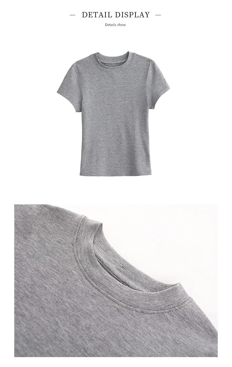 Three-Color Slim T-shirt Fashion Tops