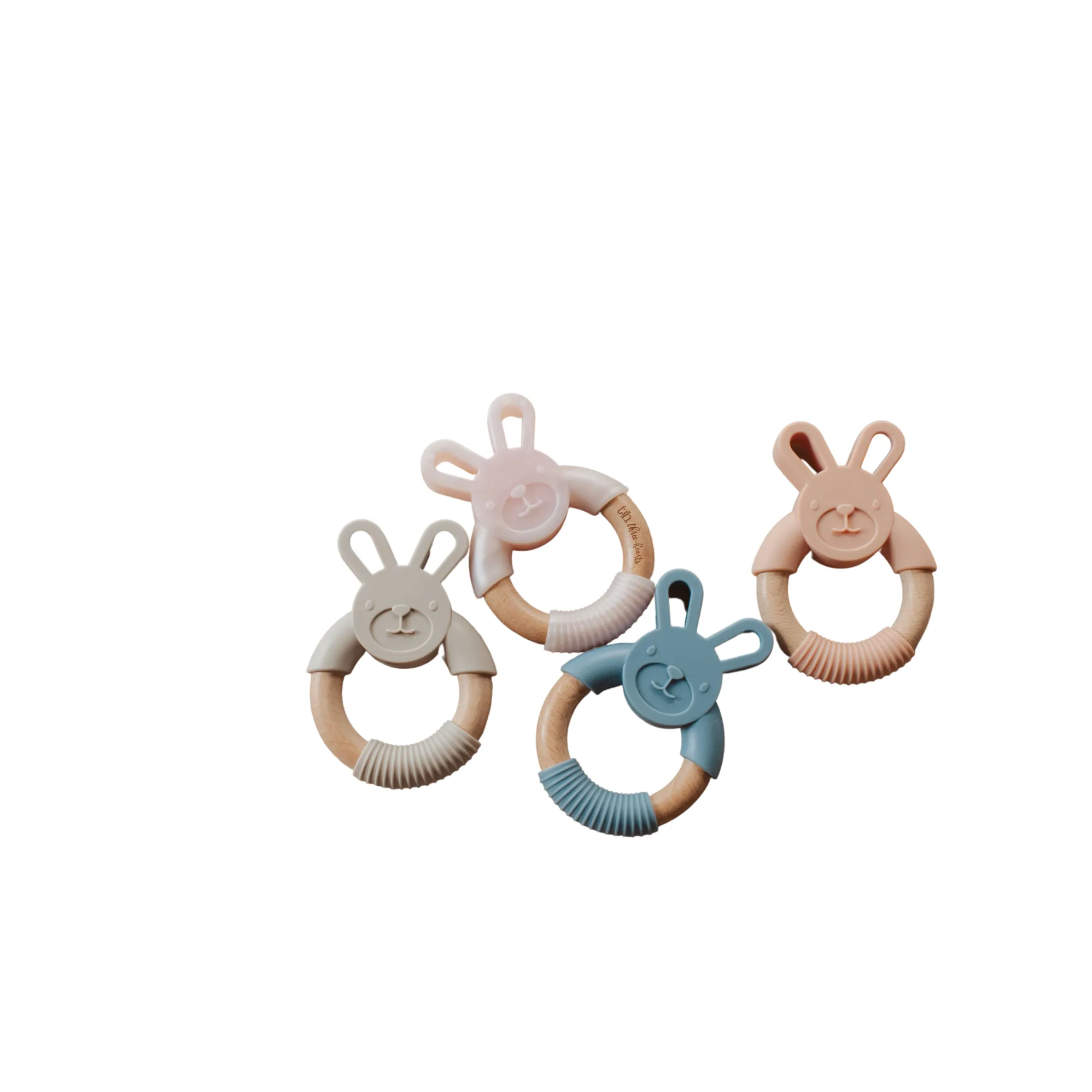 Three Hearts Bunny Ear Teether