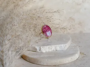 Thulite   Mixed Metal Ring