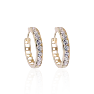 Tiny CZ Huggies Earrings
