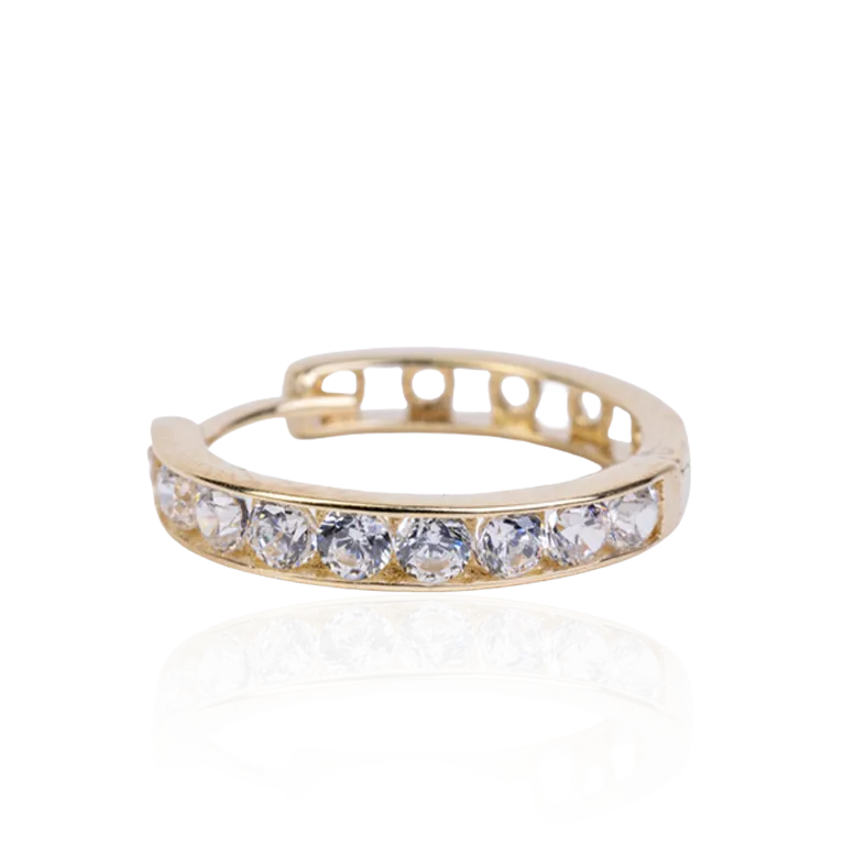 Tiny CZ Huggies Earrings
