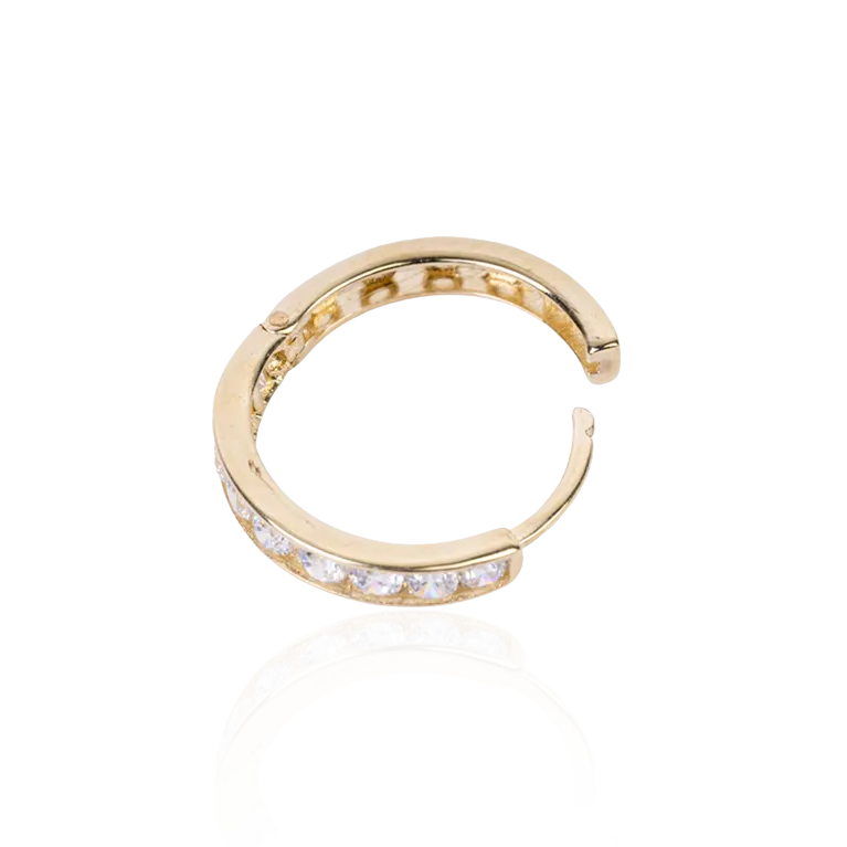 Tiny CZ Huggies Earrings