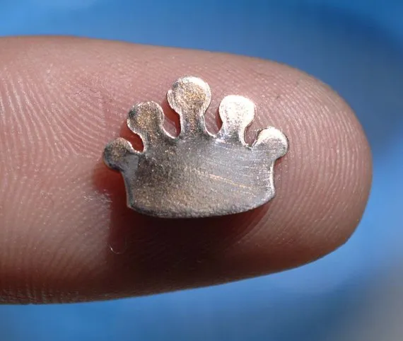 Tiny metal crown blanks
