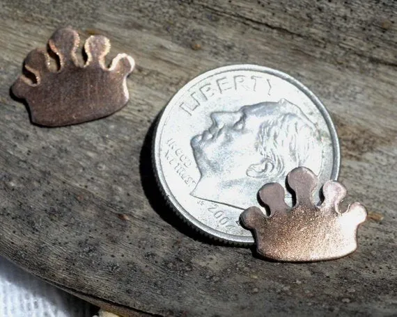 Tiny metal crown blanks