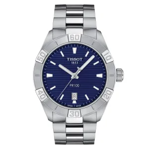 Tissot Men's Clock Pr 100 Sport Gent 42mm Quartz Steel T101.610.11.041.00