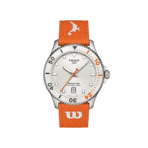 Tissot watch Seastar Wilson Wnba Special Edition 40mm silver quartz steel t120.410.17.011.00
