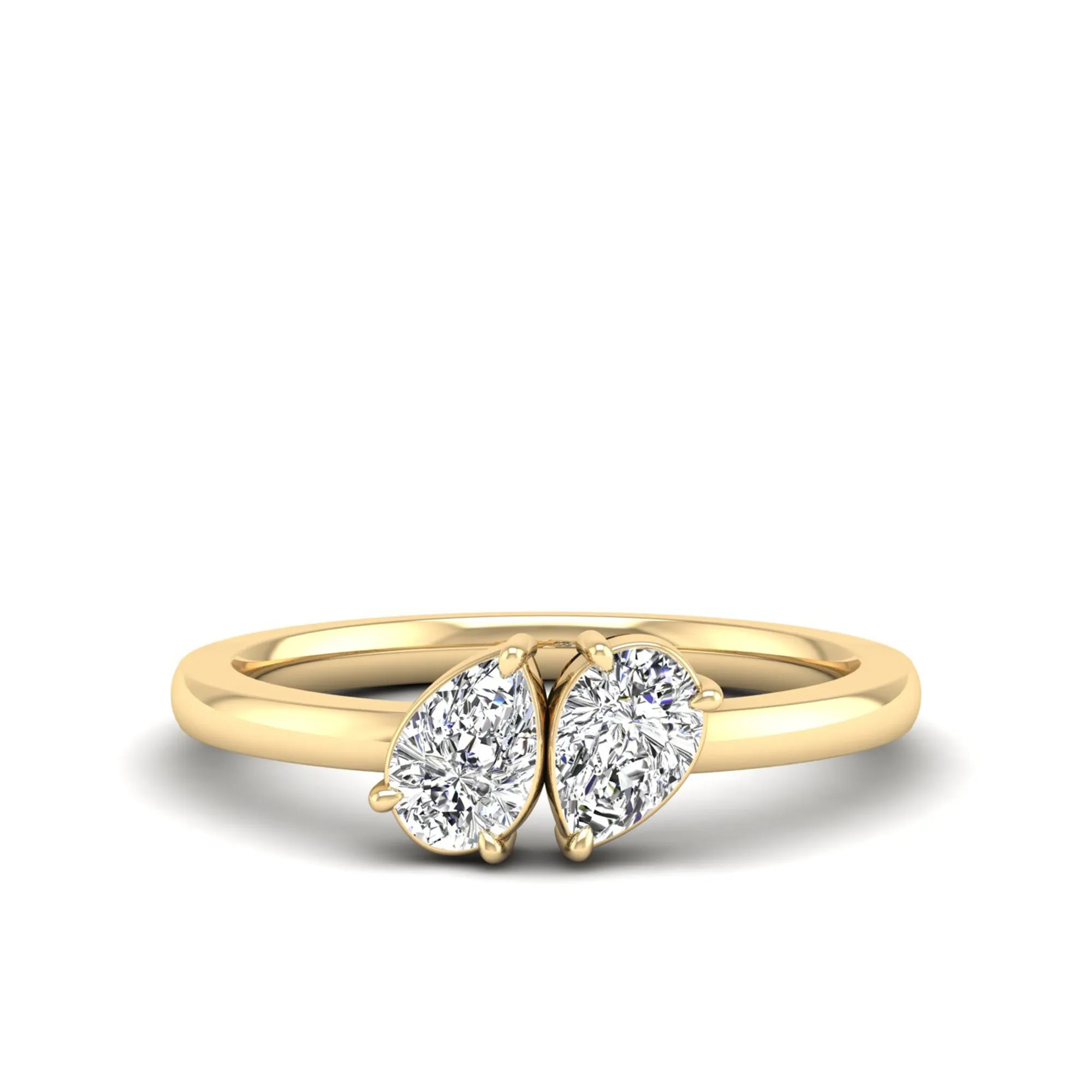 Toi et Moi Pear Lab Diamond Ring