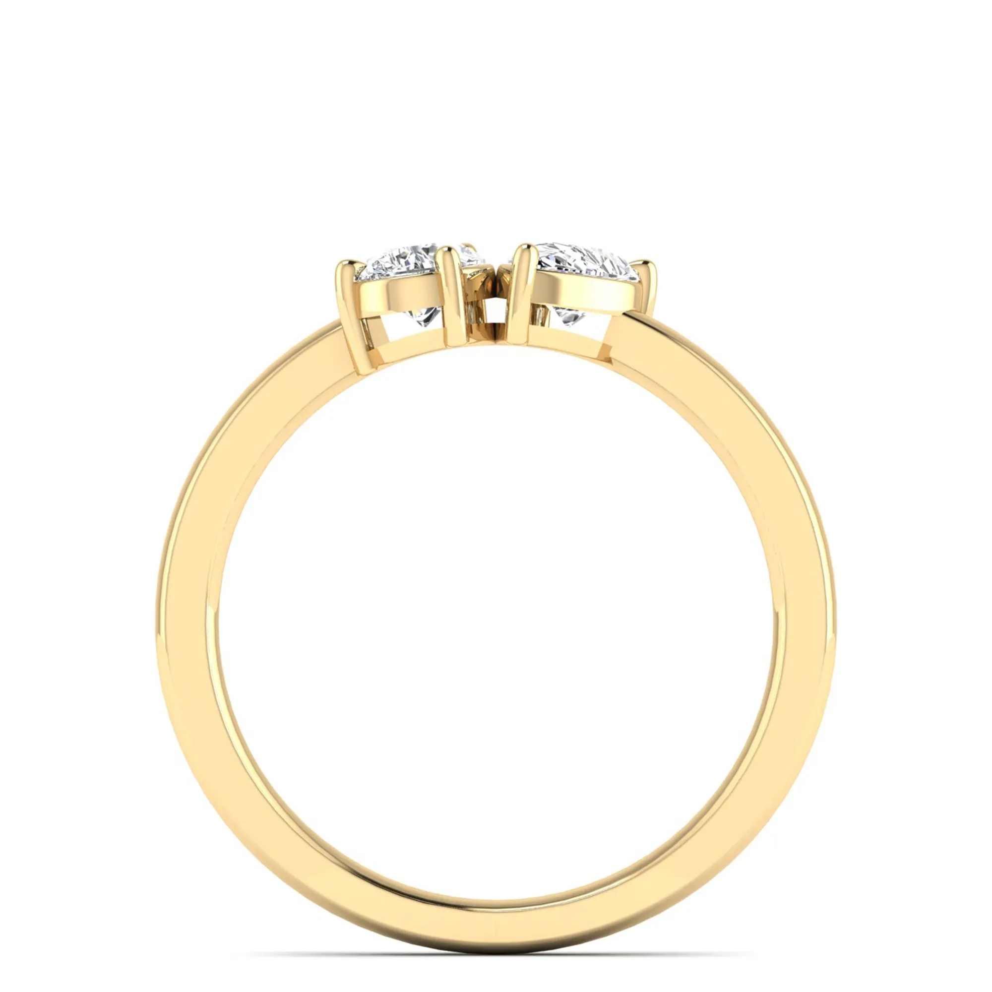 Toi et Moi Pear Lab Diamond Ring