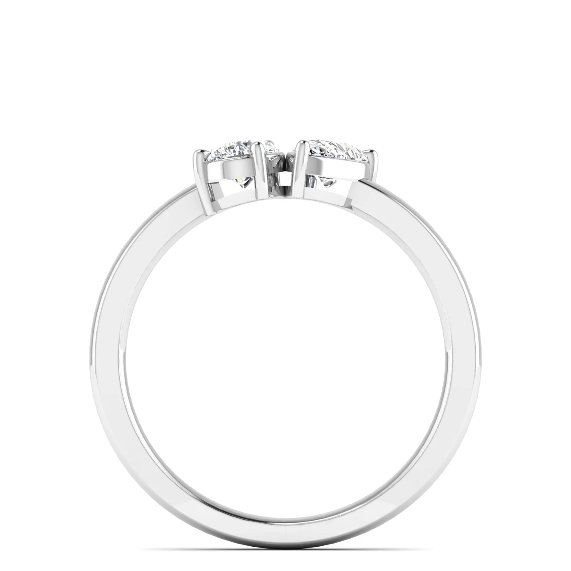 Toi et Moi Pear Lab Diamond Ring