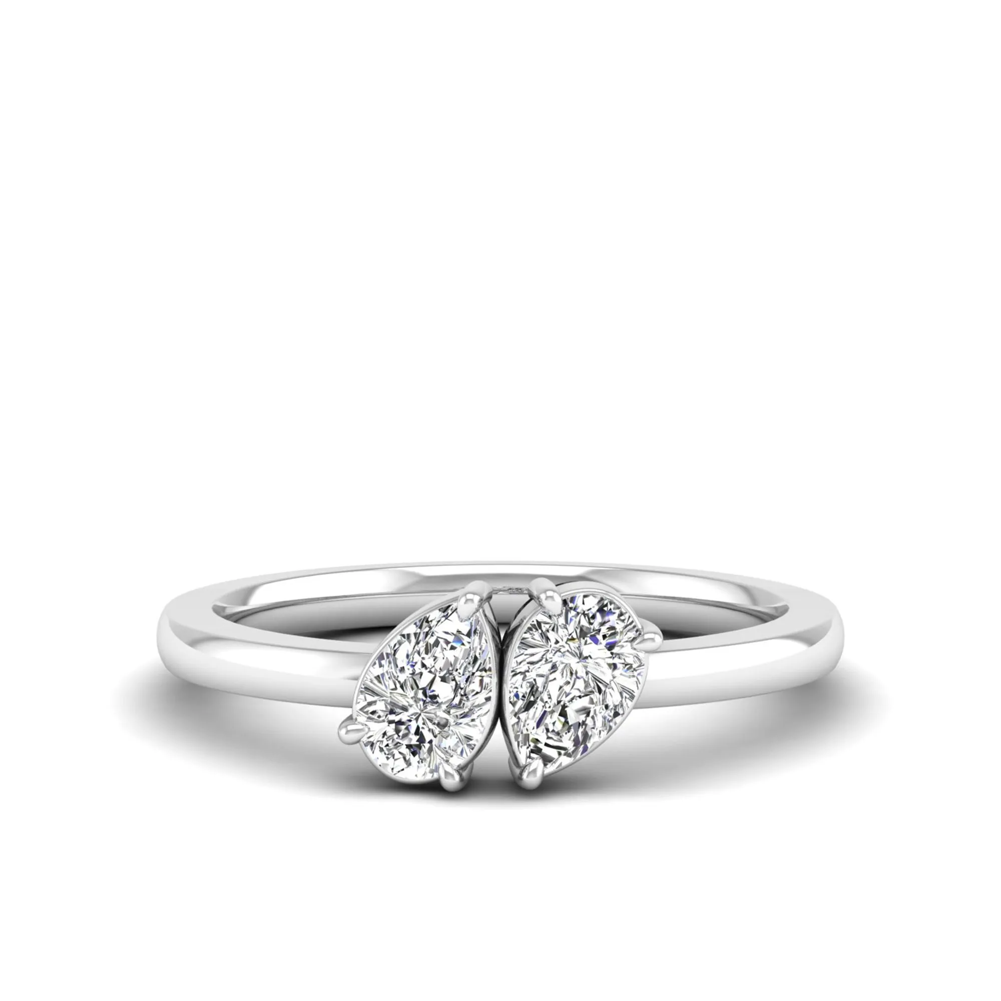 Toi et Moi Pear Lab Diamond Ring