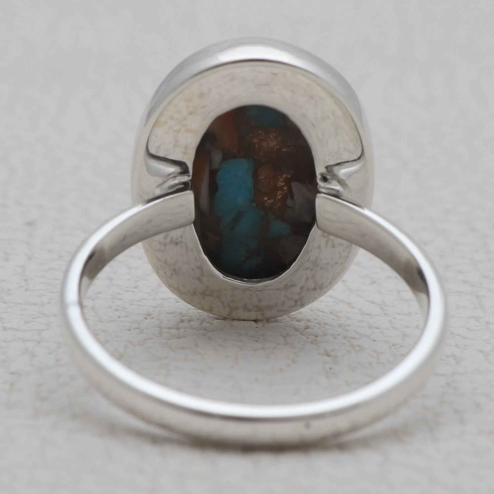 Turquoise Spiney Oystar Silver Rings