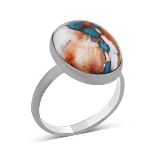 Turquoise Spiney Oystar Silver Rings