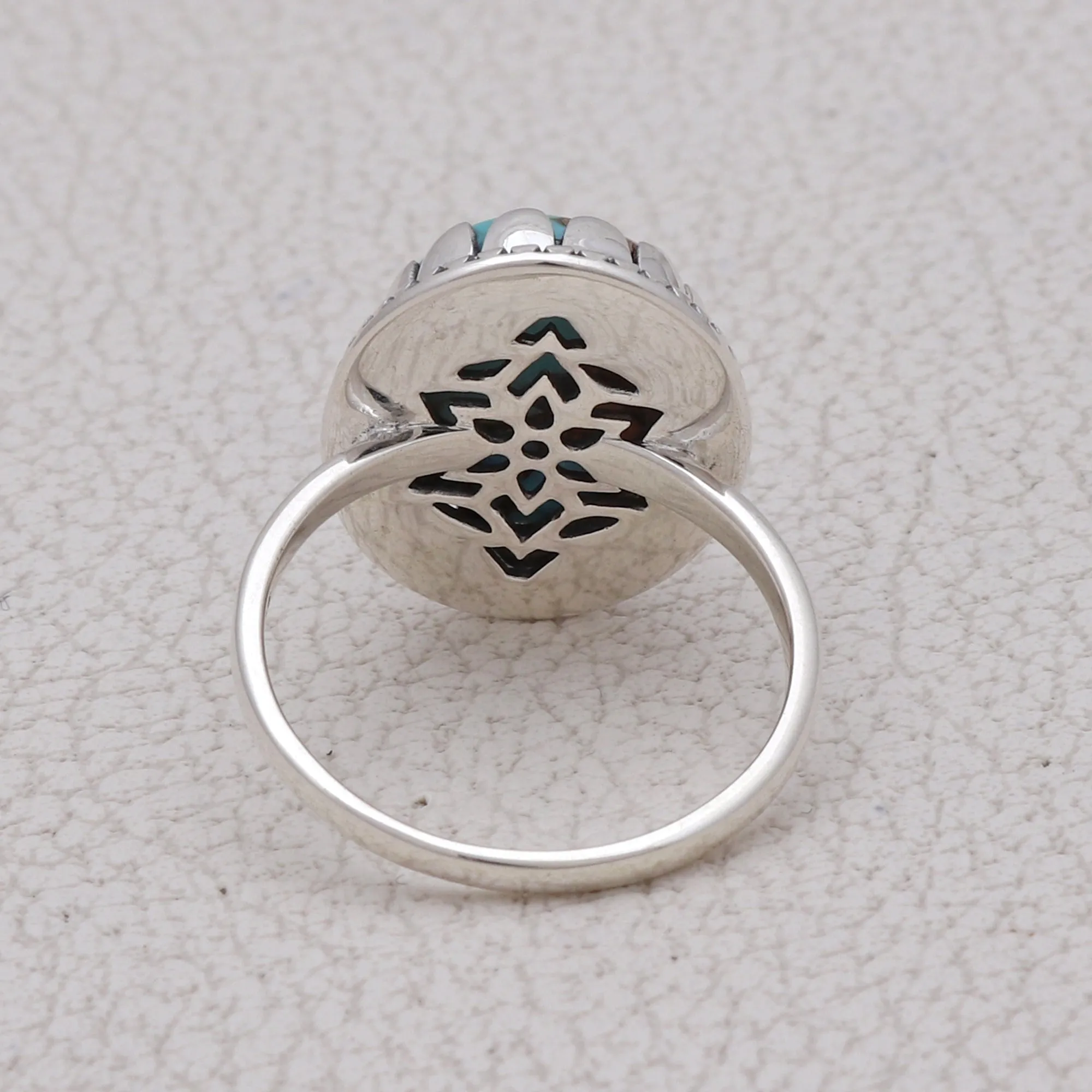 Turquoise Spiney Oyster Silver Rings