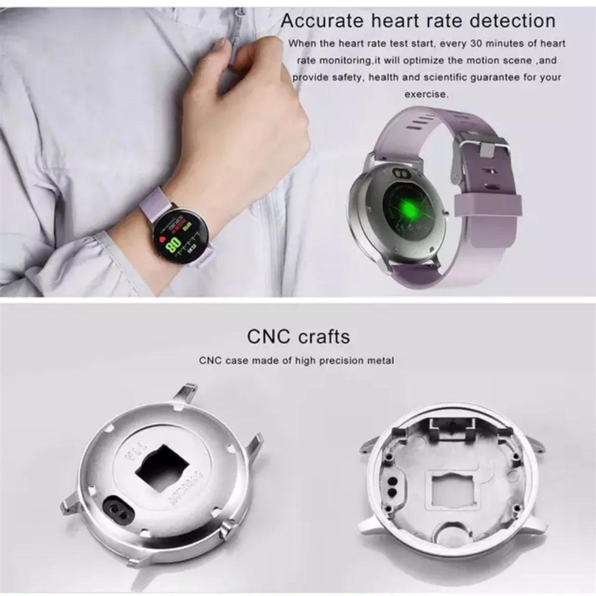 V  Water-Resistant Smartwatch with Heart Rate Blood Pressure Monitor for Men-Women