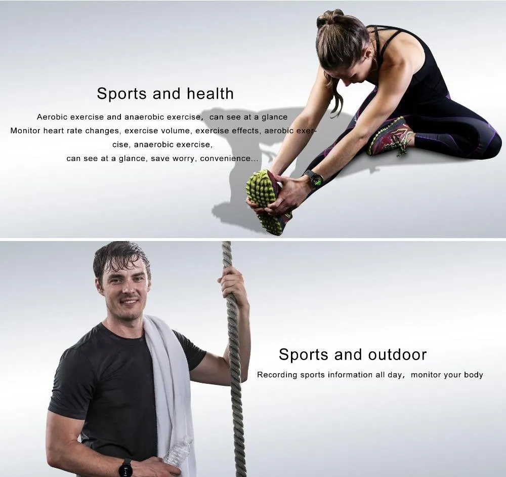 V  Water-Resistant Smartwatch with Heart Rate Blood Pressure Monitor for Men-Women