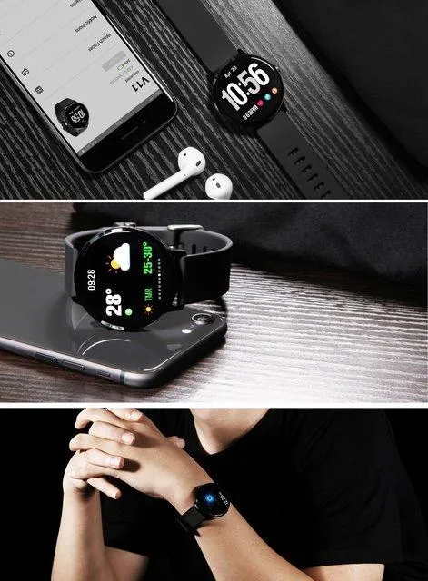 V  Water-Resistant Smartwatch with Heart Rate Blood Pressure Monitor for Men-Women