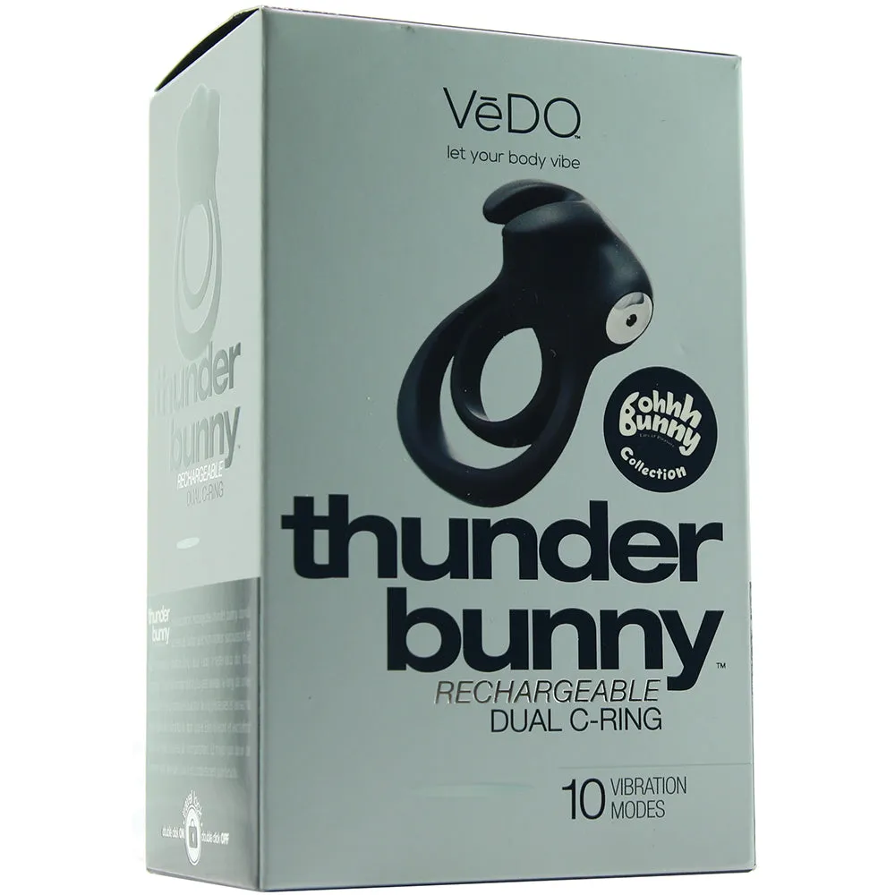 VeDo Thunder Bunny Rechargeable Dual Cockring Black