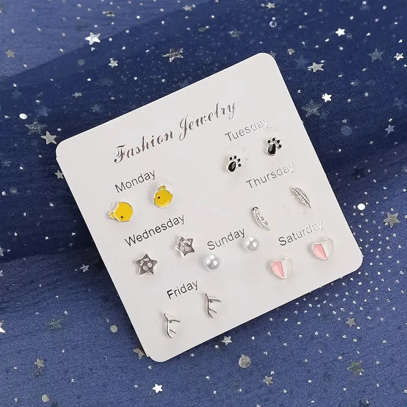 Vembley Special Weekly 7 Stud Earrings Sets
