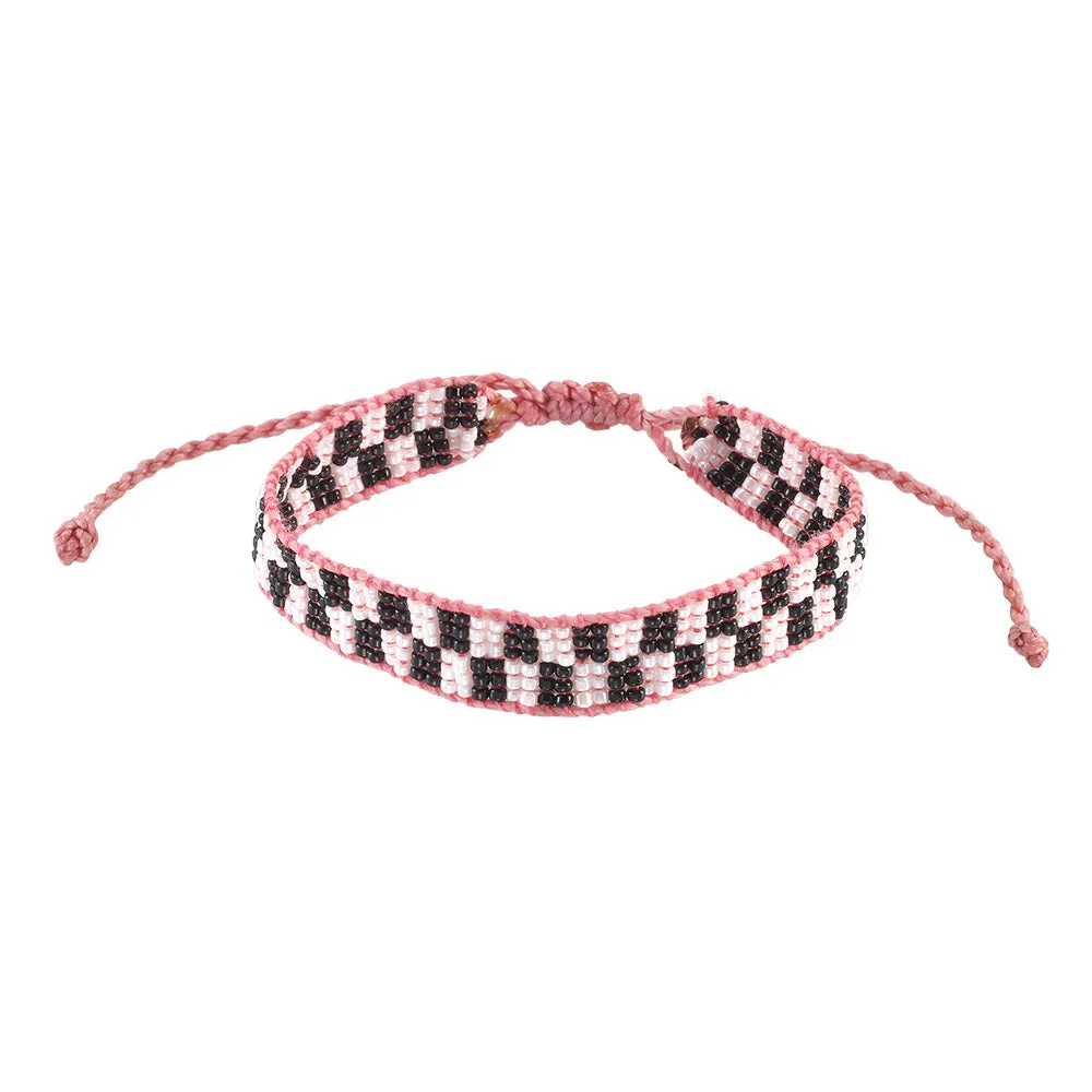 Venice Beach Seed Bead Checkerboard Bracelet