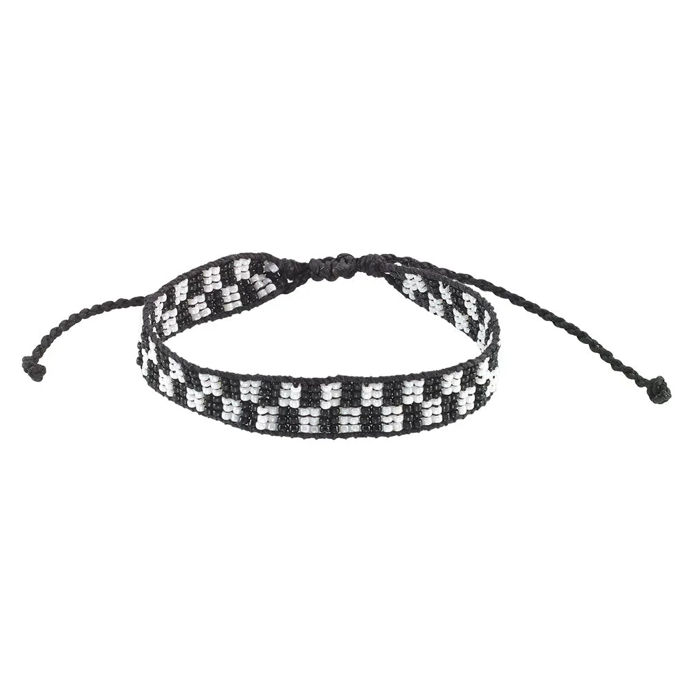 Venice Beach Seed Bead Checkerboard Bracelet