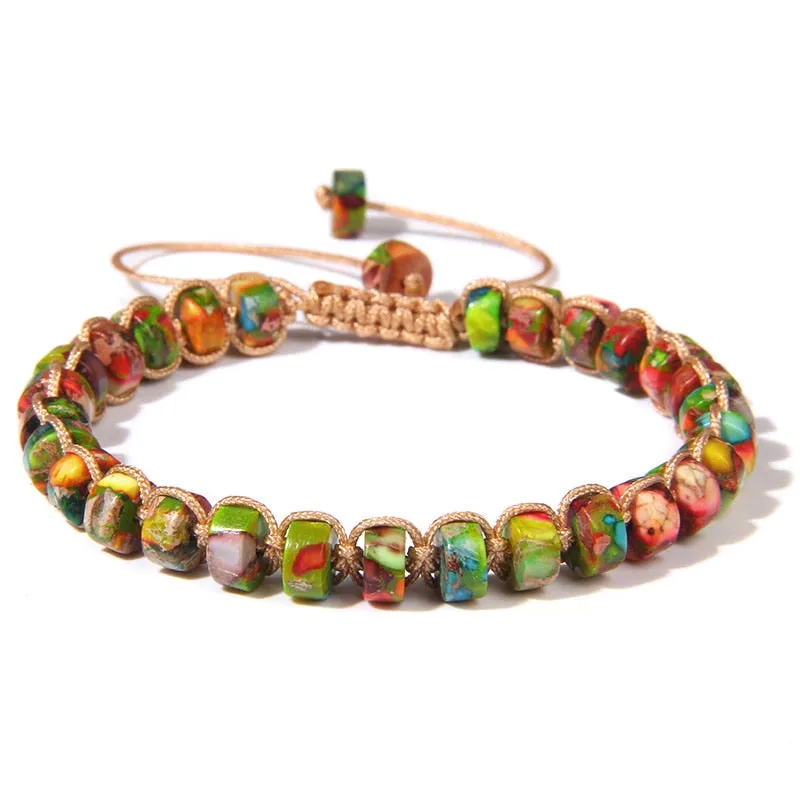 Vintage Boho Natural Stone Bracelet Agates