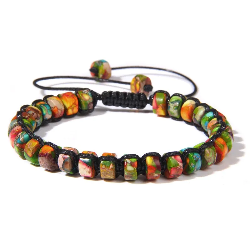 Vintage Boho Natural Stone Bracelet Agates