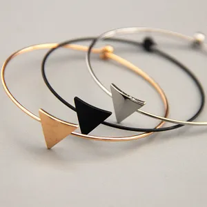 Vogue of new fund of 2016 minimalist design very fine copper qualitative geometry triangles female bracelet