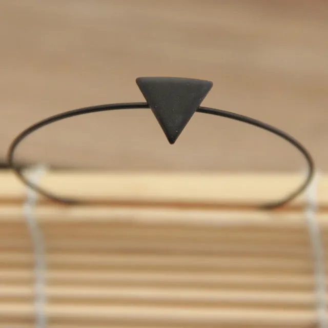 Vogue of new fund of 2016 minimalist design very fine copper qualitative geometry triangles female bracelet