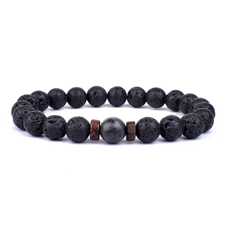 Volcanic Stone Bracelet for Men