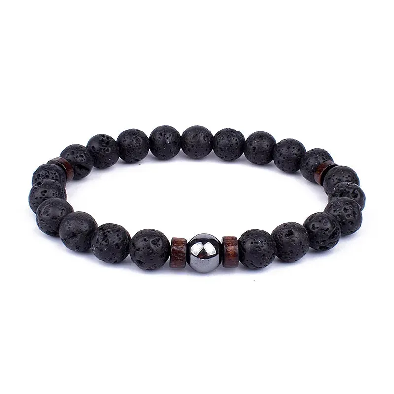 Volcanic Stone Bracelet for Men