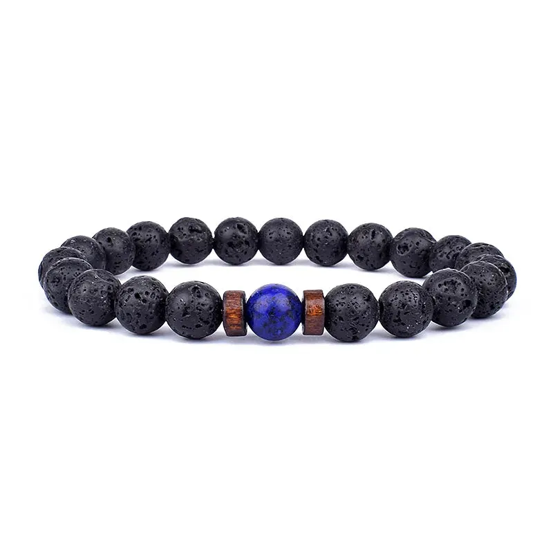 Volcanic Stone Bracelet for Men