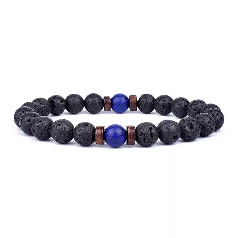 Volcanic Stone Bracelet for Men