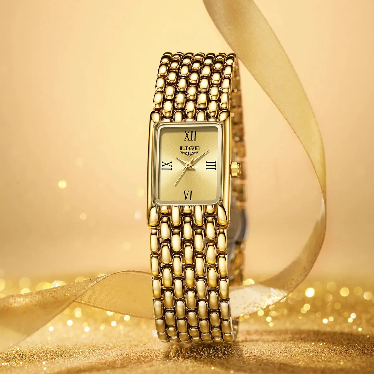 Watch Square Quartz Wristwatches Stainless Steel