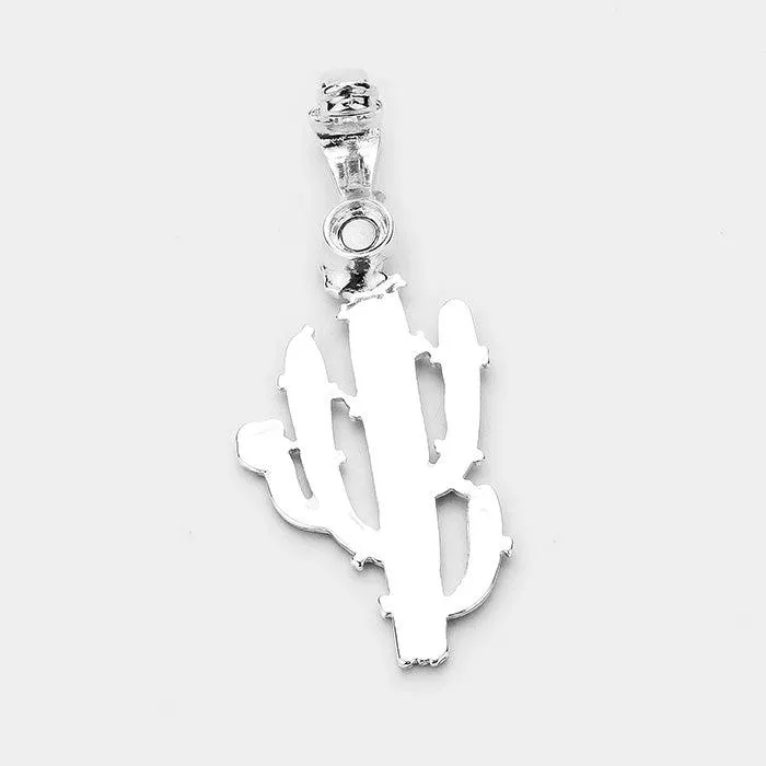 Watercolor Cactus Magnetic Pendant Set