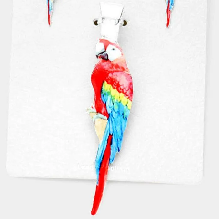 Watercolor Parrot Magnetic Pendant Set