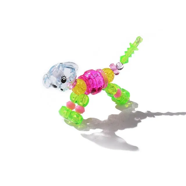 Wholesale Cross border hot toys, deformed animals Bracelet super sprouting surprise twist magic pet DIY children Bracelet bangle