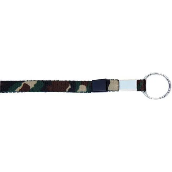 Wholesale Key Ring 3/8" - Olive Camouflage (12 Pack)