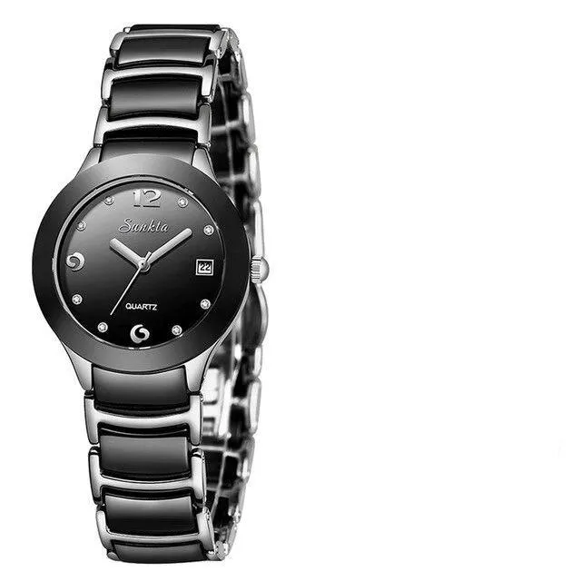 Women's Modern Waterproof Watch With Bracelet  Stainless Steel Unique Wristwatch Luxury Design