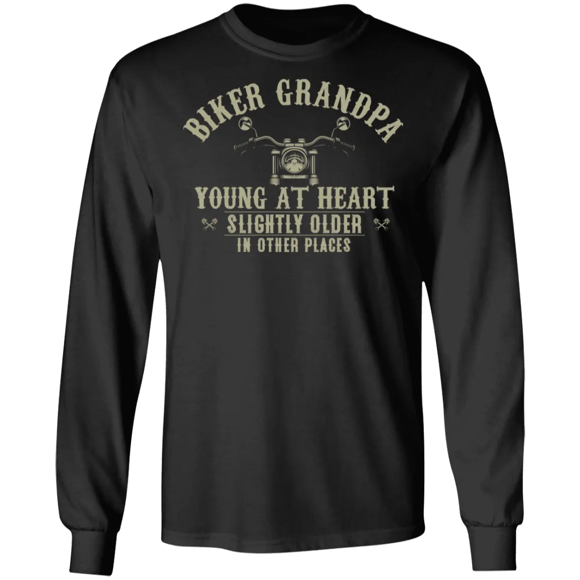Young At Heart Biker Grandpa Shirt