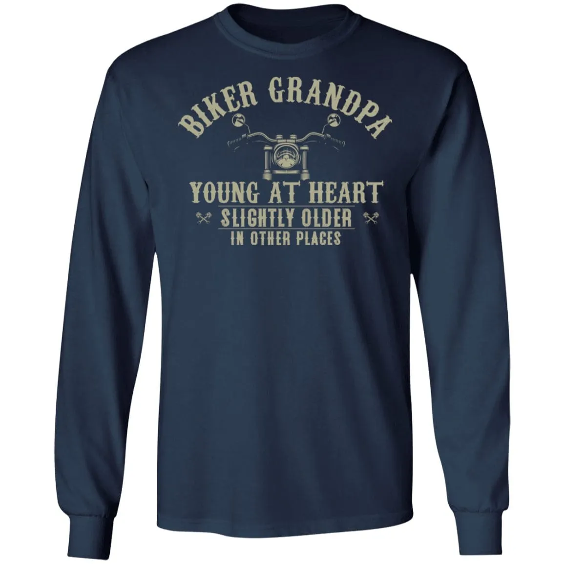 Young At Heart Biker Grandpa Shirt