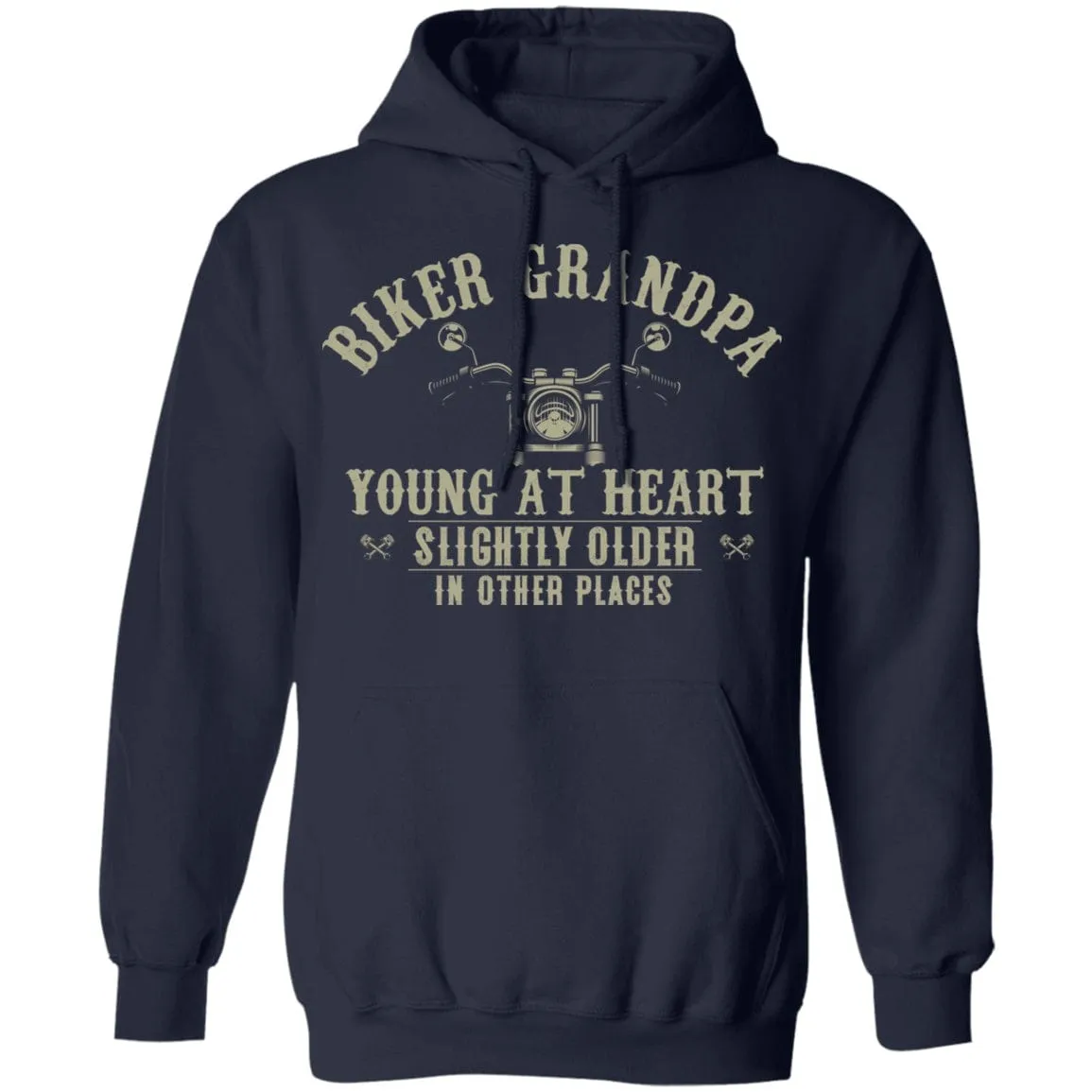 Young At Heart Biker Grandpa Shirt
