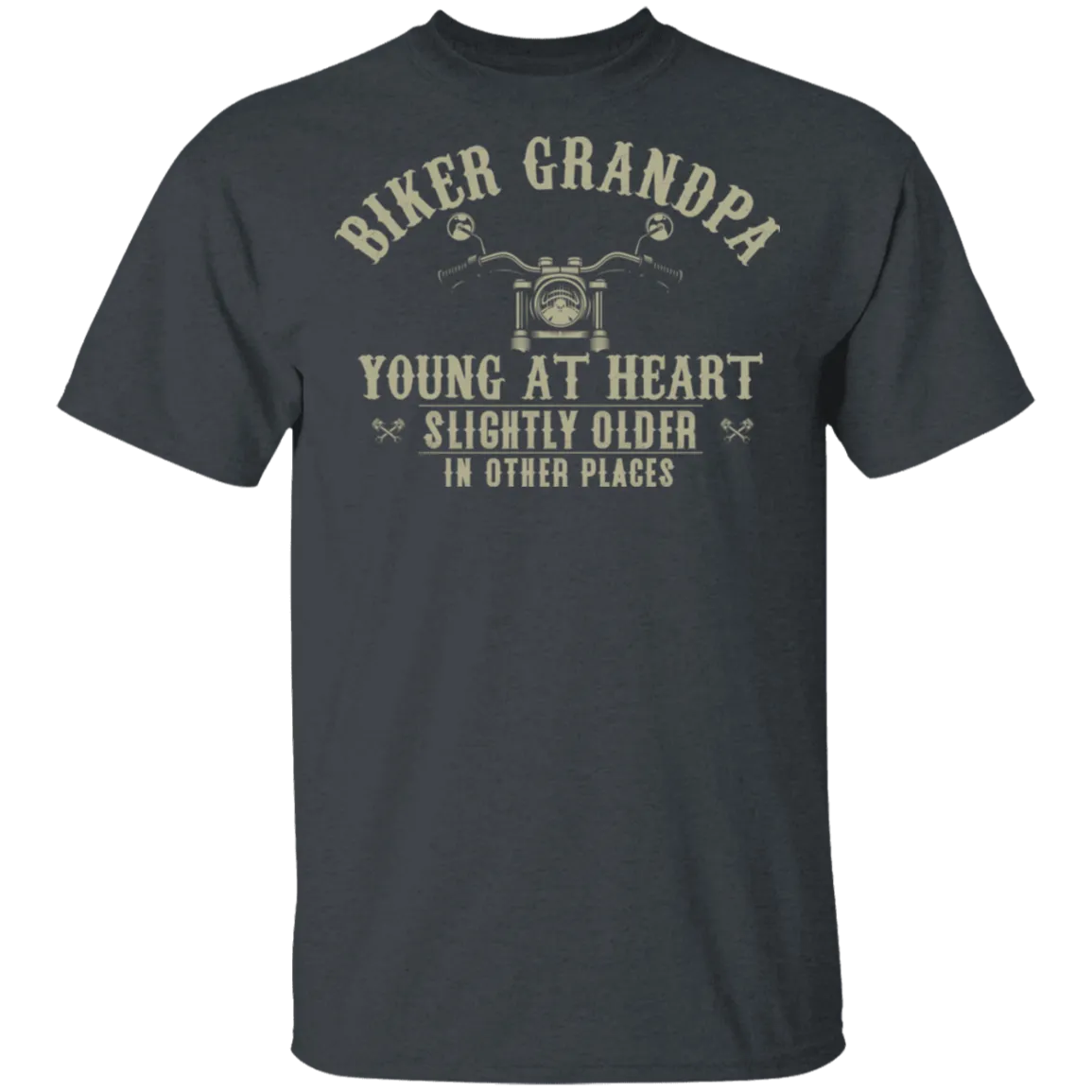 Young At Heart Biker Grandpa Shirt