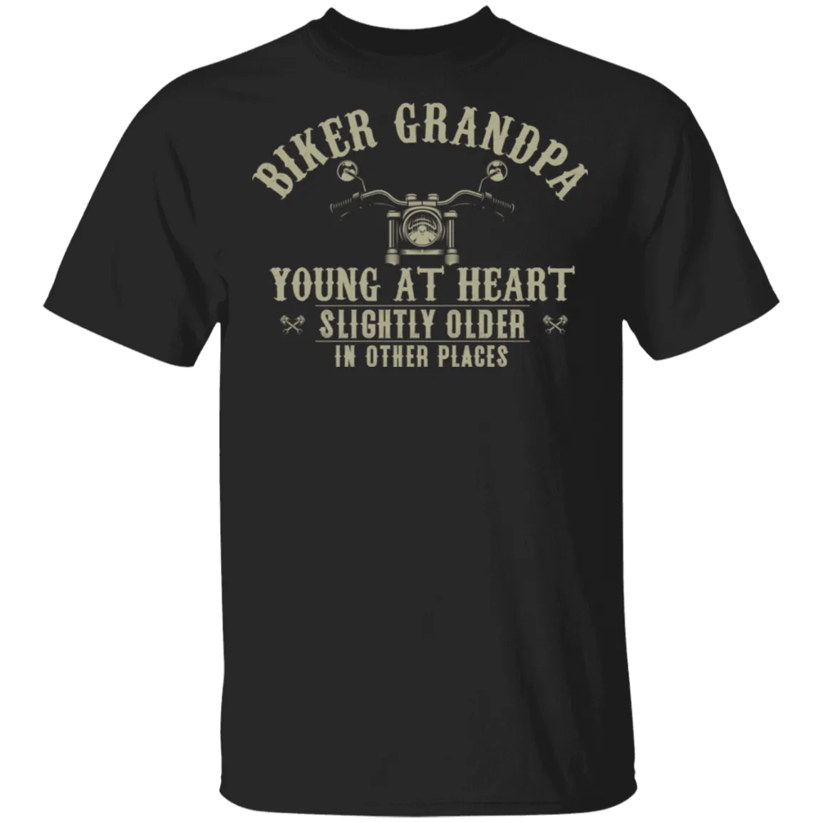 Young At Heart Biker Grandpa Shirt