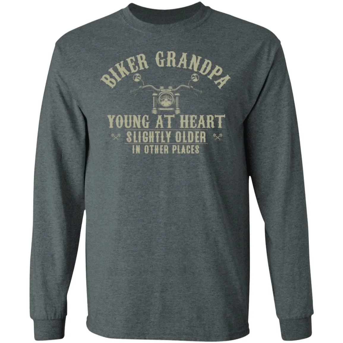 Young At Heart Biker Grandpa Shirt
